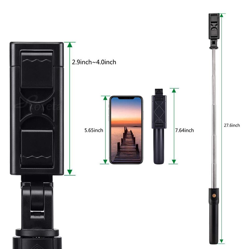3 In 1 Draadloze Bluetooth Selfie Stick Opvouwbare Mini Statief Uitbreidbaar Monopod Met Afstandsbediening Voor Iphone Ios Android Huawei