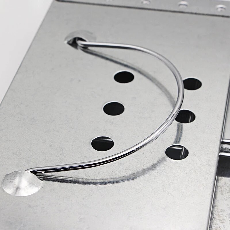 Portable Barbecue Grilling Stainless Steel Charcoal Rectangle Folding BBQ Barbecue Family Outdoor Camping Cooking Picnic Tool