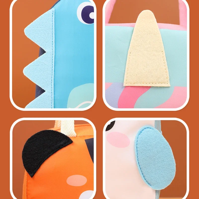 Cartoon Children's Lunch Bag Thermal Insulation Aluminum Film Waterproof Oxford Cloth Portable Lunch Bags Tote