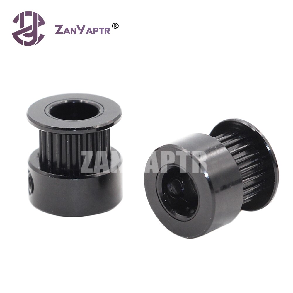 3D Printer Onderdelen GT2 Katrol Aluminium 20 Tand Boring 5Mm 8Mm Tanden Timing Gear Voor 2GT Riem Breedte 6Mm Zwart