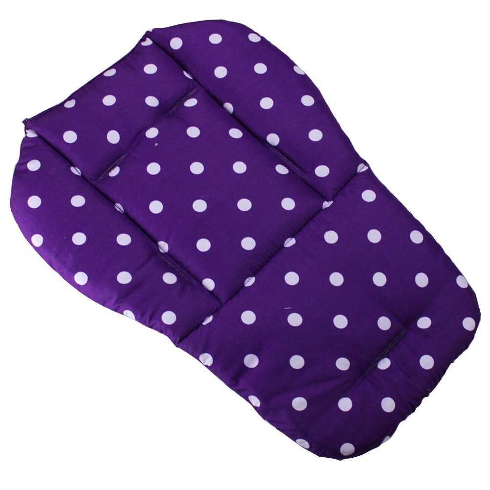 Universal Waterproof Baby Stroller Cushion Pad Dot Pattern Liner Padding Liner Pad Double Side Baby Support Pram Padding Liner: Purple