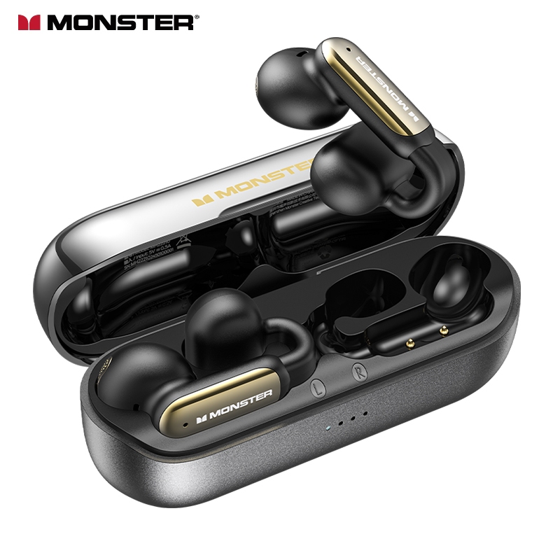 Monster AC601 TWS auriculares Bluetooth estéreo HiFi HD llamada Clip en auriculares reducción de ruido auriculares para juegos deportes al aire libre correr: Blanco