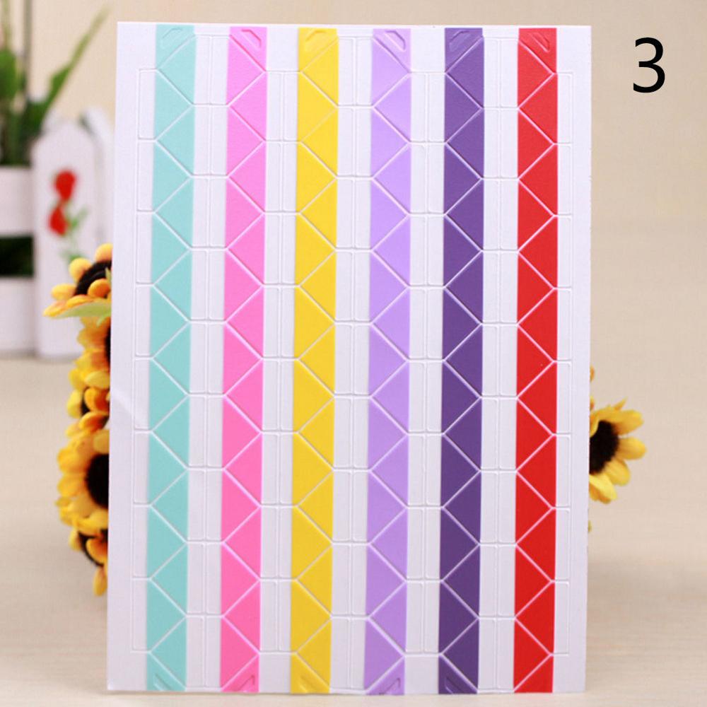 1 lot de 102 pièces coloré coin papier autocollants pour photos Albums Photo cadre décoration de la maison Scrapbooking: Coloful