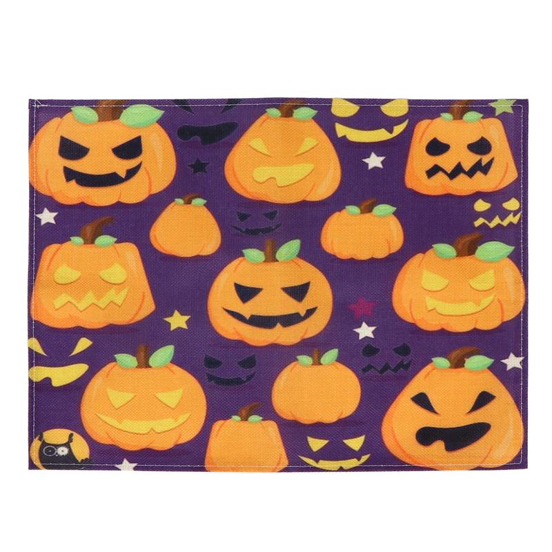 2 stk lækkert servicemåtte tallerken tallerken skål pude smart bord dækkeserviet varmeisolerende pude til halloween indretning brug: C