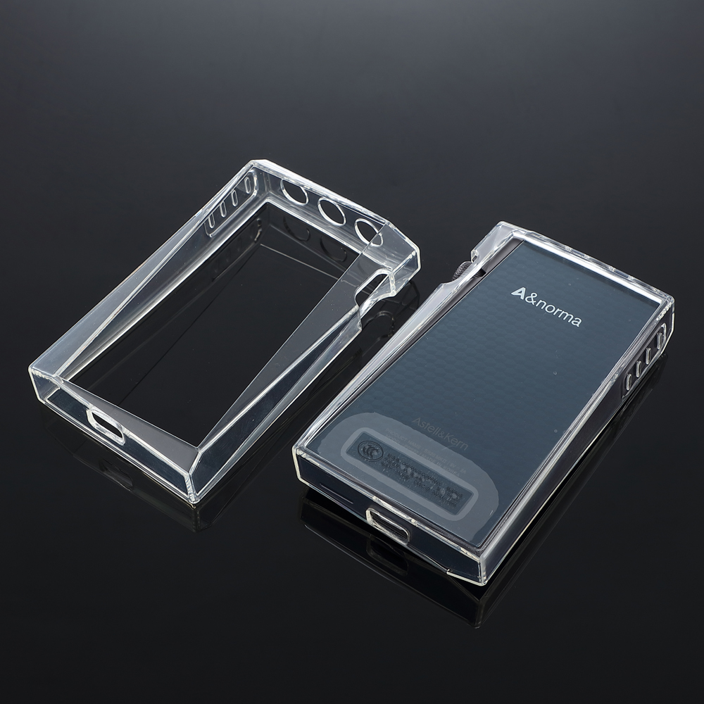 Soft Tpu Beschermende Huid Case Cover Voor Iriver Astell &amp; Kern Een &amp; Norma SR25 Mkii Met Voor-en Achterkant screen Protector Gehard Glas: Clear case