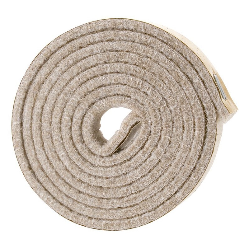 Self-Stick Heavy Duty Felt Strip Roll for Hard Surfaces (1/2 inch x 60 inch), Creamy-White: Default Title