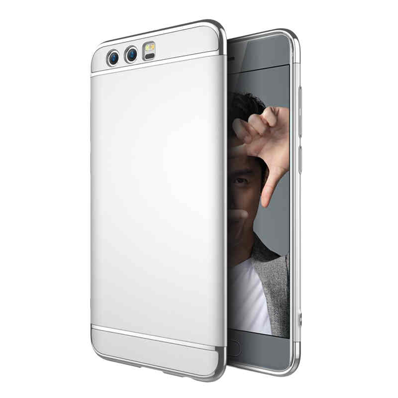 For Huawei Honor 9 Case Luxury Protector Cover on Honor 9 matte capa 3In1 Hard Case on Honor 9 Capa 5.15'' Coque Fundas Cover: silver