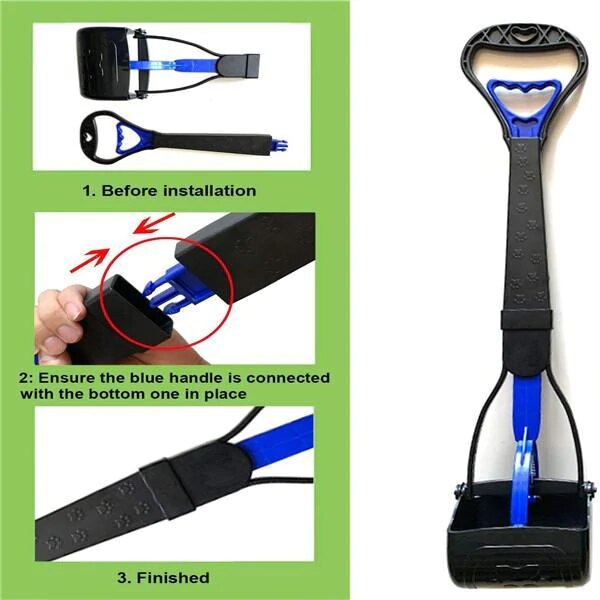 Pet Dog Pooper Scooper Long Handle Outdoor Dog Waste Picker Jaw Poop Scoop Pet Toilet Waste Scooper For Dog Supplies