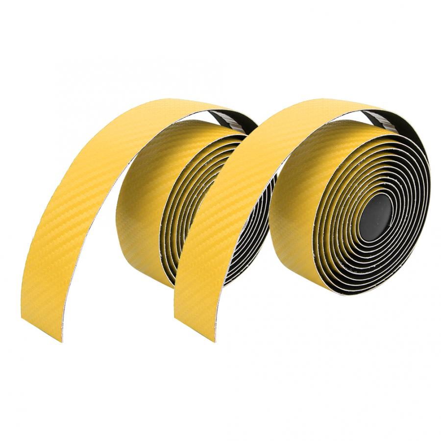Fietsstuur Tape PU Ademend Racefiets Fietsstuur Tape Hoge Elastische Handvat Bar Ademend antislip Riem: Geel