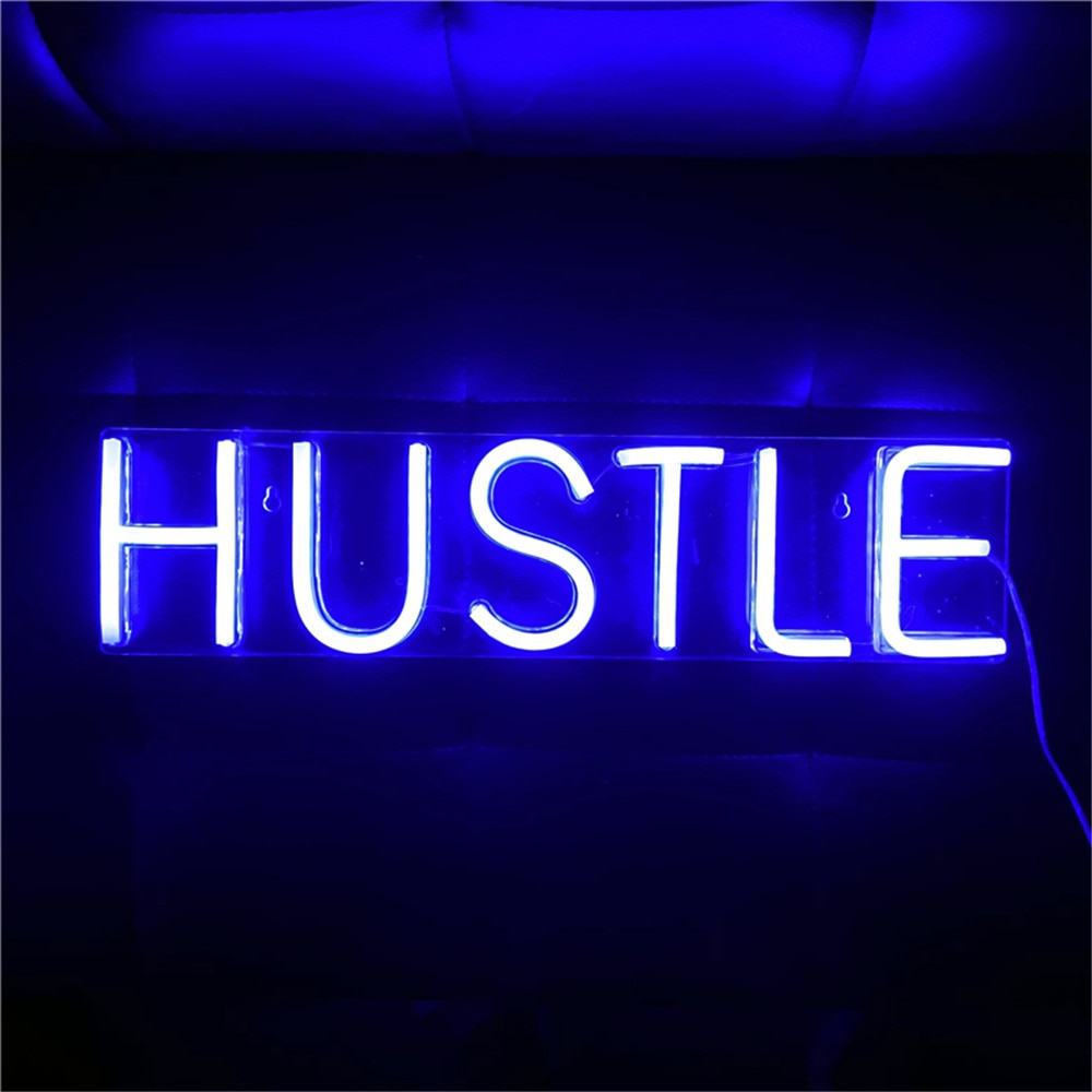Sininen hustle neonkyltit uutuus valo suuret neon seinäkyltit kotistudioon pelihuoneen sisustus tyttöjen pubicocktaili valokyltti