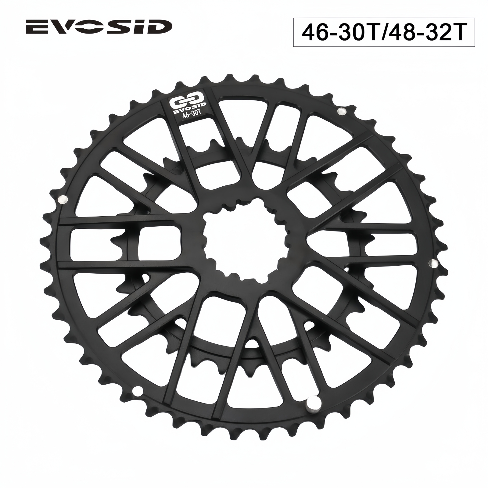 EVOSID Road Bike Chainring 48-32T 46-30T Double Chainring CNC Gravel Bike Chain wheel for 9/10/11/12 Speed Crankset