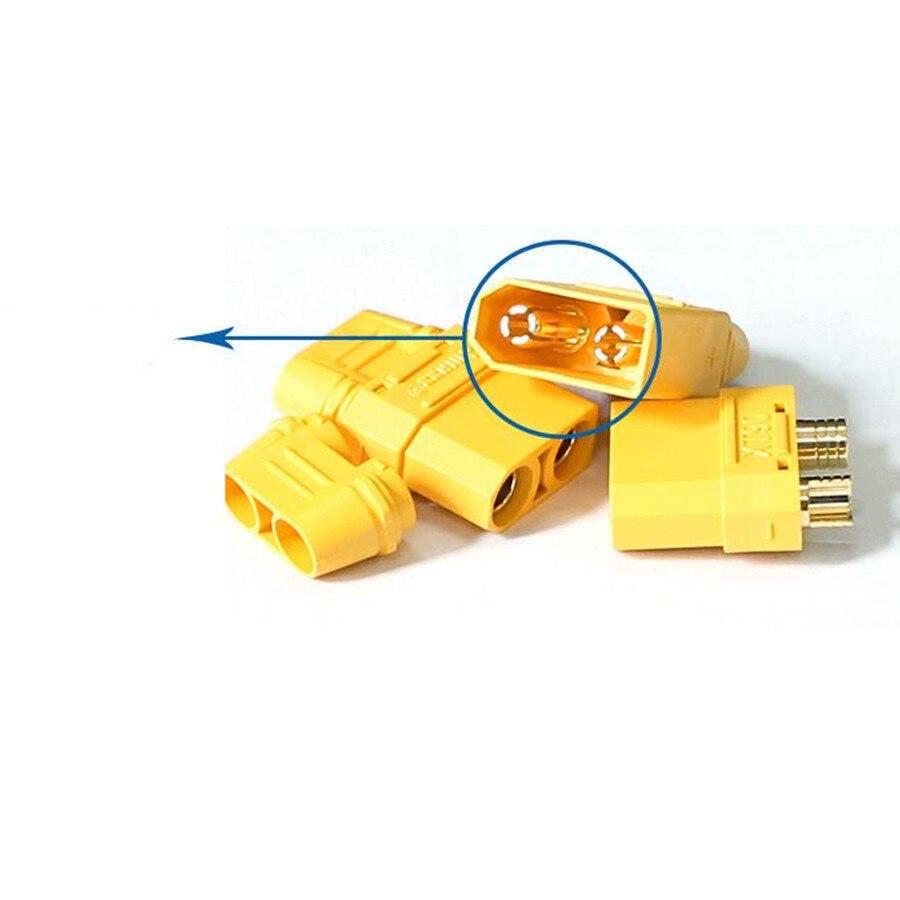 1 par  xt90h (xt90 med kappehus ) 4.5mm banankontakt gullbelagt til lipo batteri esc pdb 20% av