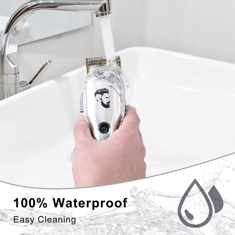 HATTEKER Hair Clippers Cordless Barber Hair Cutting Grooming Kit with Hairdressing cloak Hair trimmer Waterproof