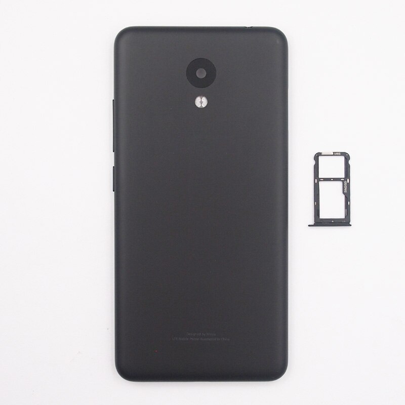 BaanSam Battery Door Back Cover Housing Case For MEIZU M5C M710H 5 Inch With Camera Lens+Power Volume Buttons+SIM Card Tray: Black