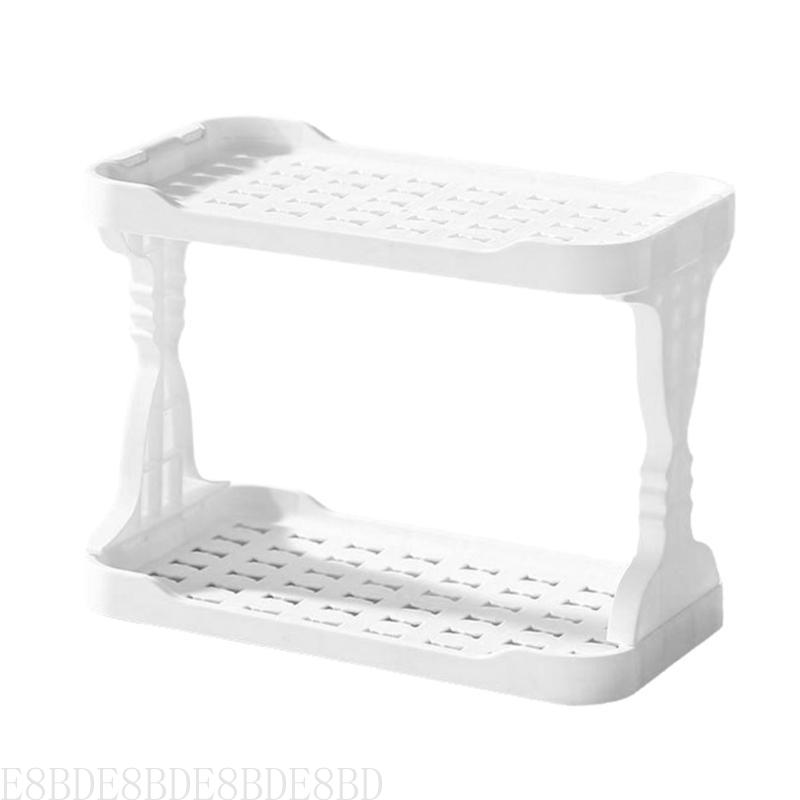 E8bd Standing Funcional Stand Span Space Gaving Rack doble capa para cocina y baño