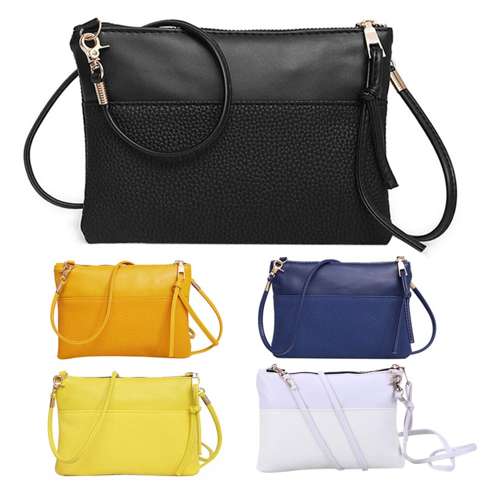 Tasker til kvinder pu læder litchee mønster små skuldertasker kvindelige kvinder rejser afslappet messenger tasker crossbody tasker