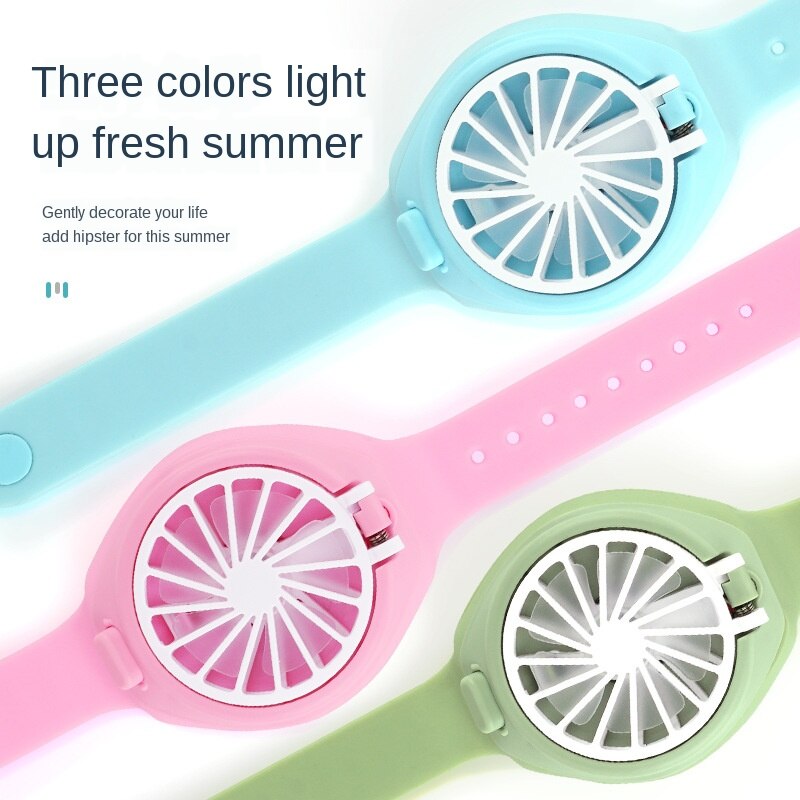 Horloge Fan Usb Opladen Mini Draagbare Kleine Ventilator