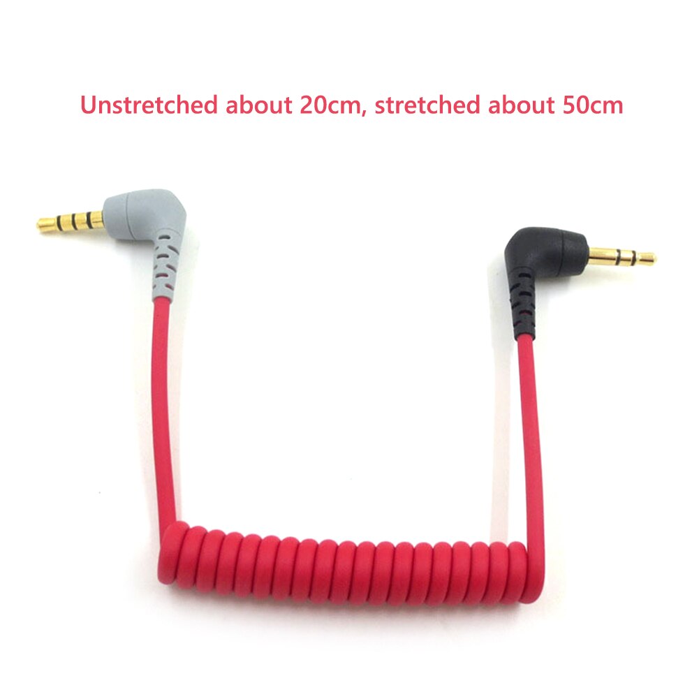 3.5mm Microphone Cord Replacement for RODE Videomic Pro+/VideoMic GO TRS to TRRS Patch Cable Microphone Accessories