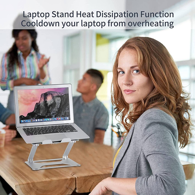 Laptop Stand, Aluminum Laptop Cooling Stand with 2 Fans, Laptop Stand Adjustable Height, Suitable for 10-14 Inch
