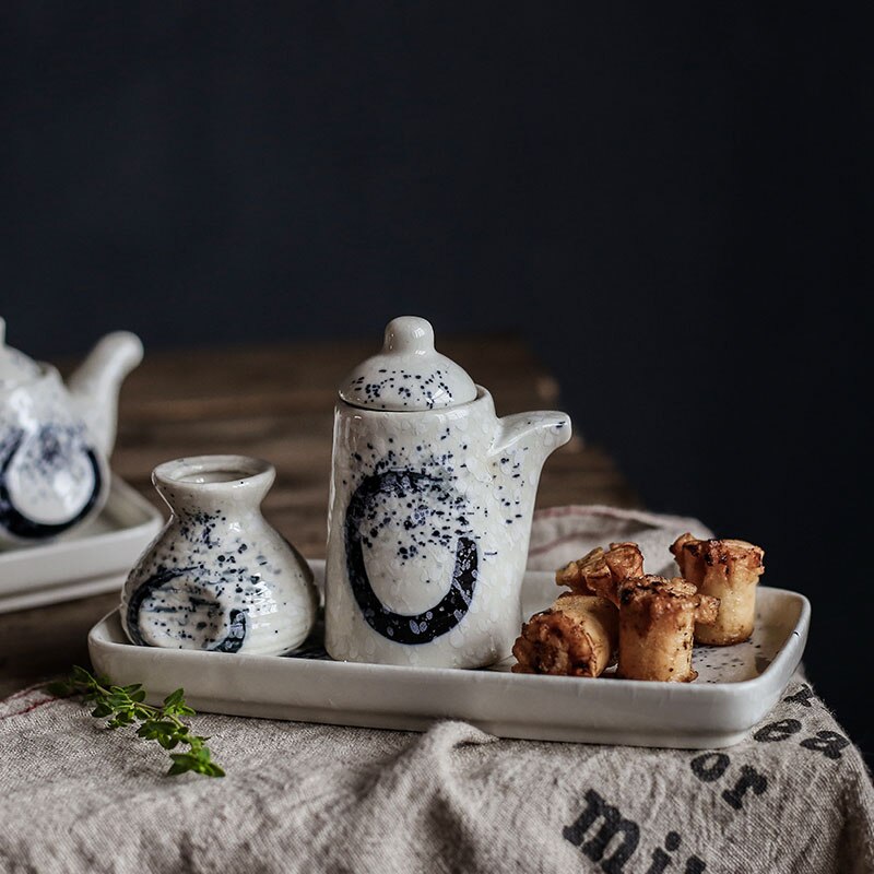 Antowall kinesisk stil retro krydderi krukkesæt sojasovs flaske tandstikker holder peber flaske sæt restaurant japansk køkken