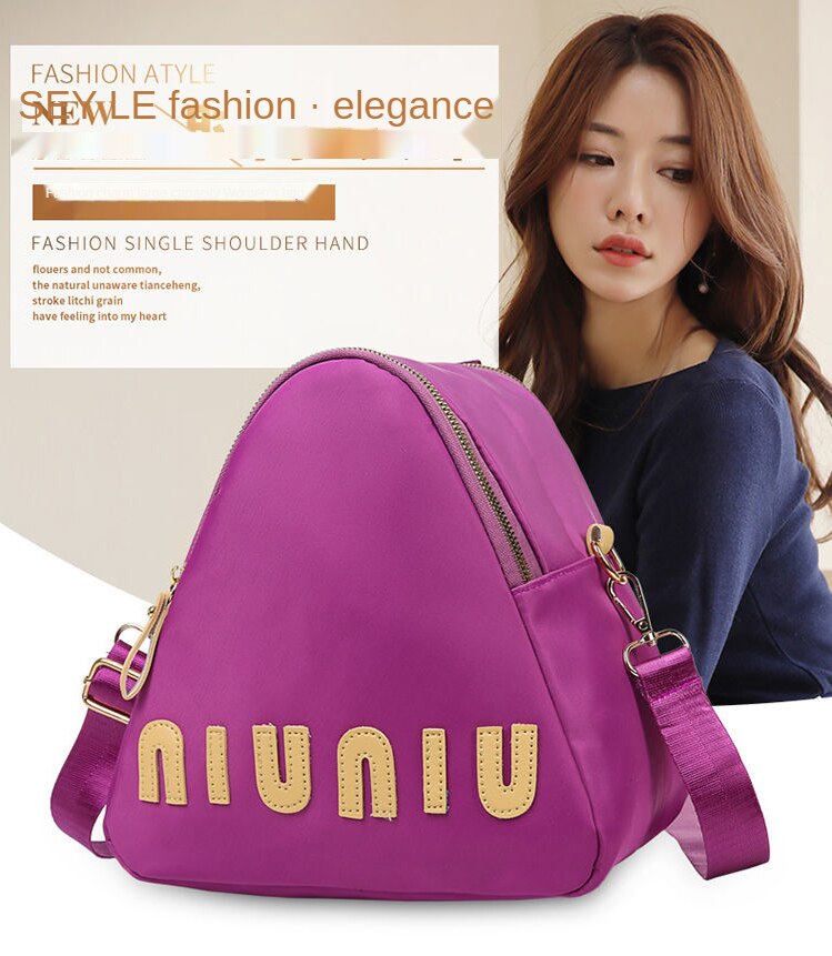 Multifunctional Oxford cloth messenger bag women's casual waterproof nylon bag triangle travel shoulder bag travel shoulder bag