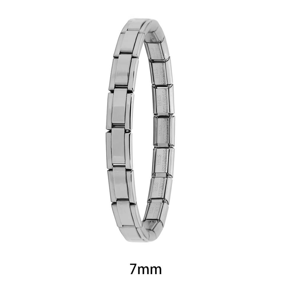 Hapiship Women Jewelry 7mm Width Color Stainless Steel Bracelet Bangle Girls Wedding G123: Default Title