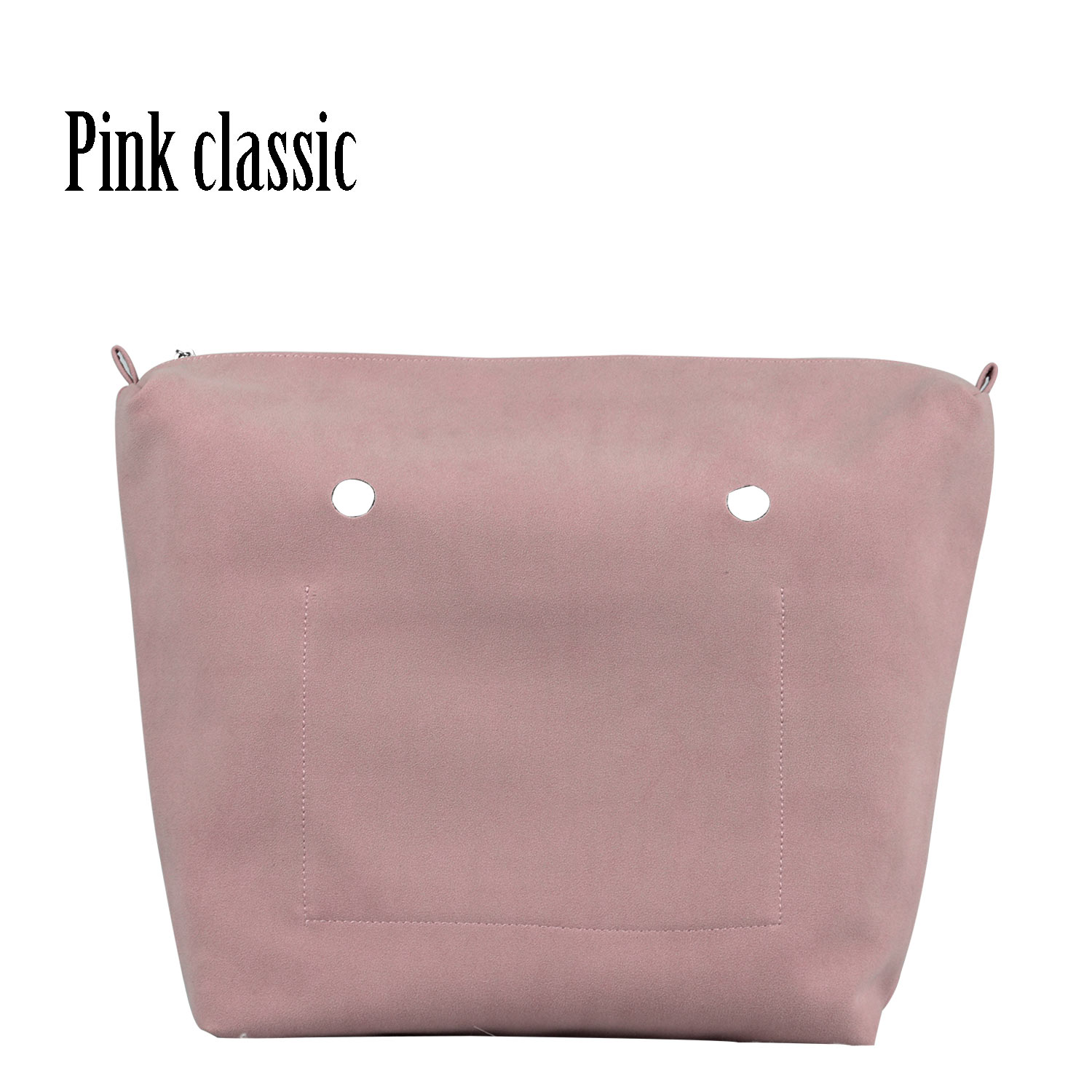 New DELL'UNITÀ di ELABORAZIONE del Rivestimento Impermeabile Nubuck Frosted Inserto In Pelle Con Cerniera Tasca Interna per Obag Classic Mini orga per O Delle Donne DEL SACCHETTO borsa: pink classic