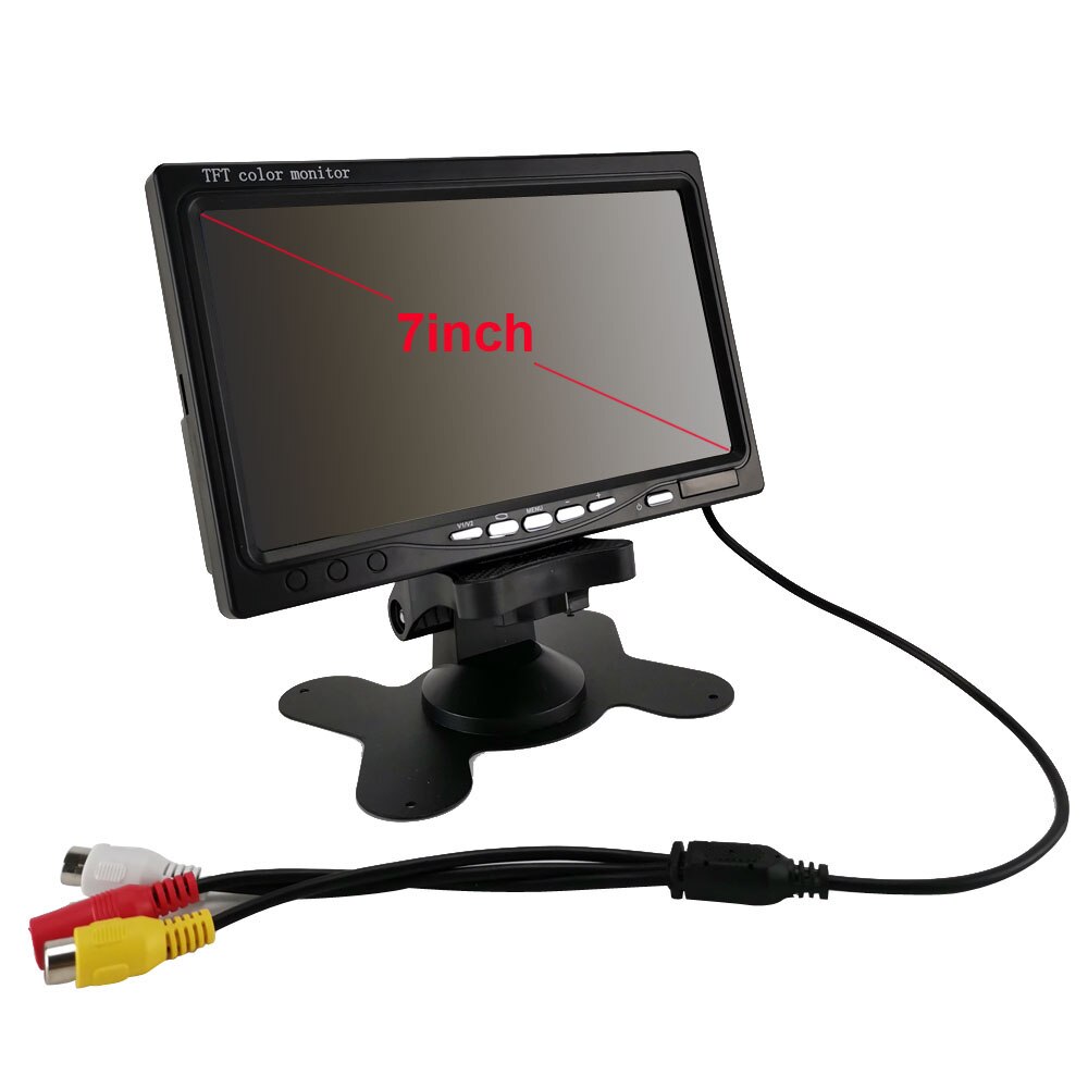 7inch color camera monitor view 2ch video input cctv monitor pal &amp; ntsc auto view for camera