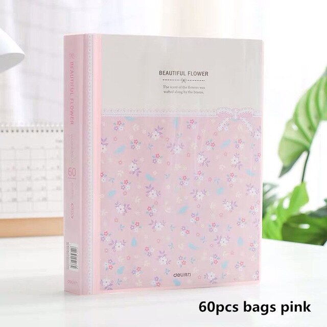 80 Pages Waterproof Multilayer Insert A4 File Folder Bag Document Organizer Bag Paper Storage Case Music Score Clip Pamphlet Box: Pink 60 Pages