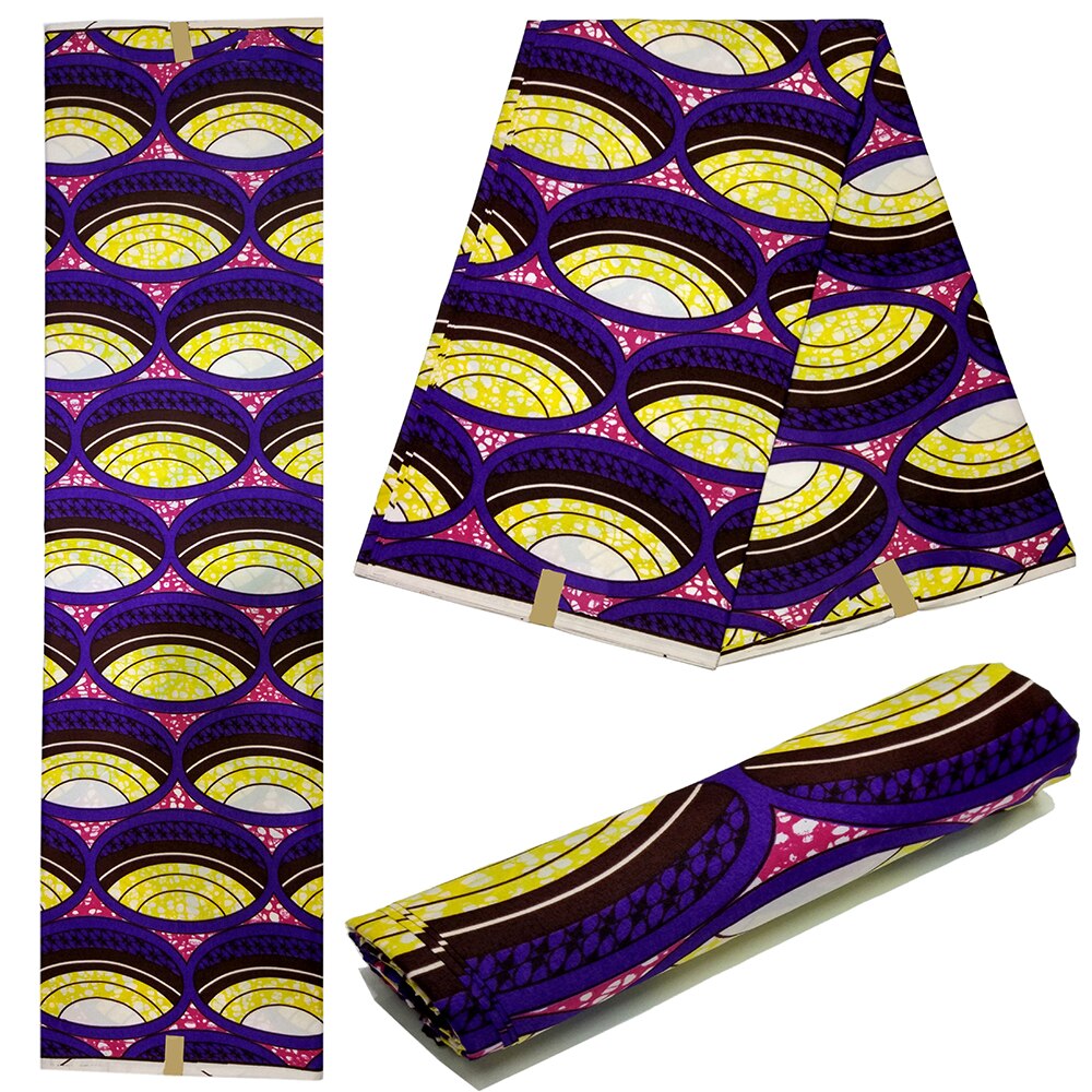 African Real Wax Nigerian Fabric African Wax Ankara Polyester Print Fabric