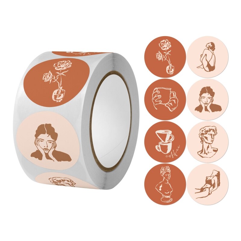 500pcs 4 Or 8 Designs Floral Thank You Stickers Wedding Favors Party Handmade Scrapbooking Packaging Seal Labels Stationery