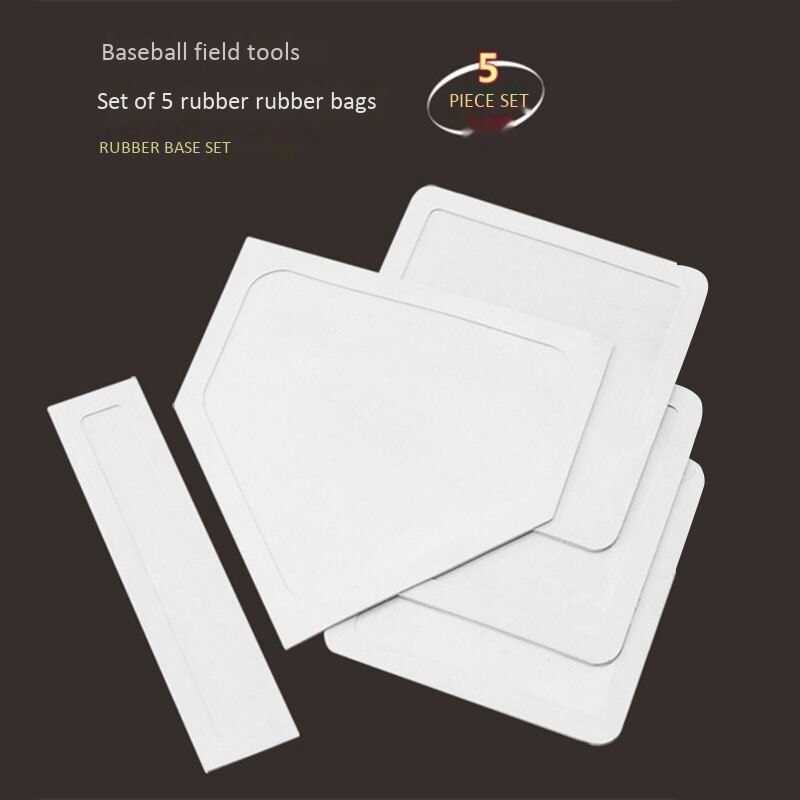 Baseball Softball 5 Piece Premium Base Set Heavy Duty for Athletes Sports Heavy Duty Rubber Base Set