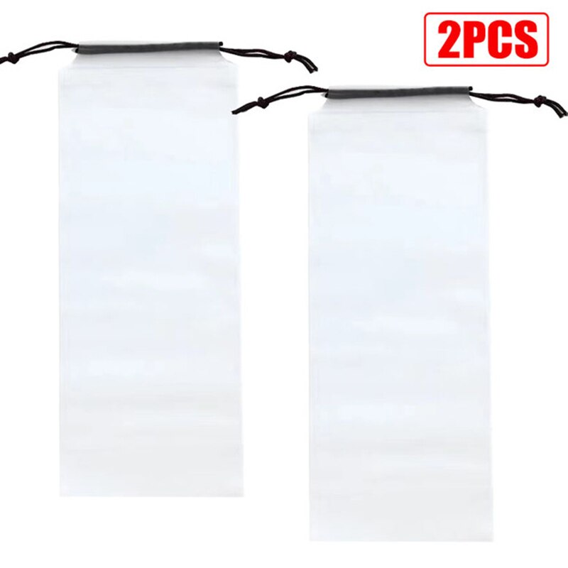 Matte Translucent Plastic Bag Umbrella Storage Bag Reusable Portable Umbrella Drawstring Storage Cover Home Storage Organizer: 2