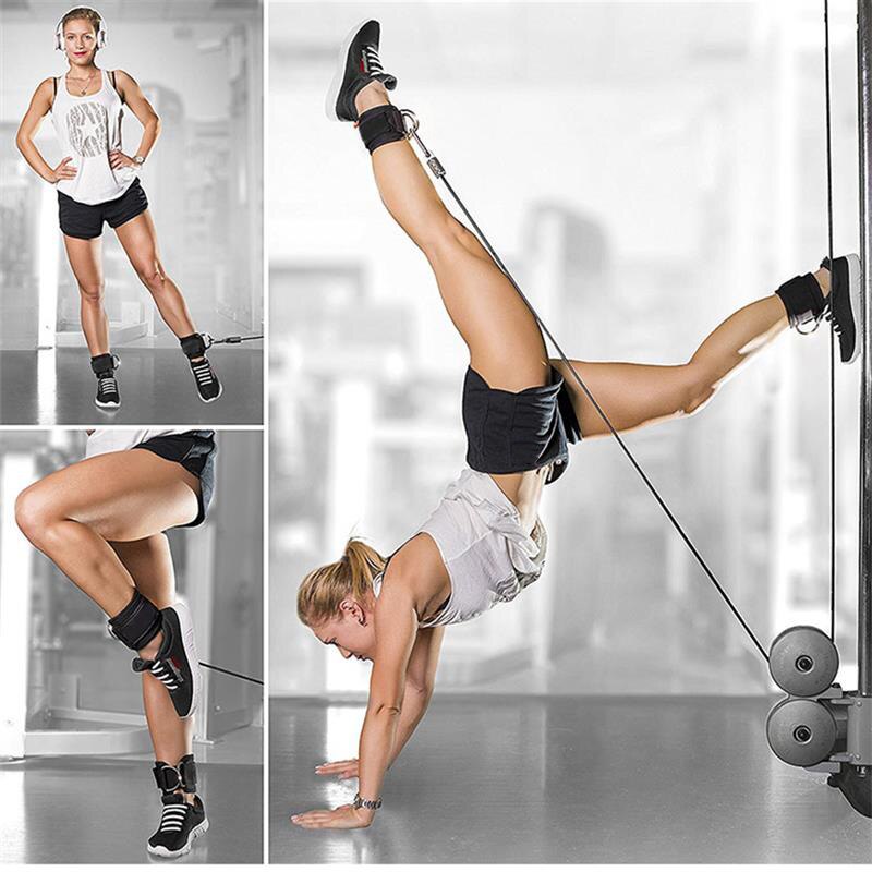 1 Paar Enkelbandjes D Ring Oefeningen Protector Voor Fitness Been Dij Katrol Lifting SAL99