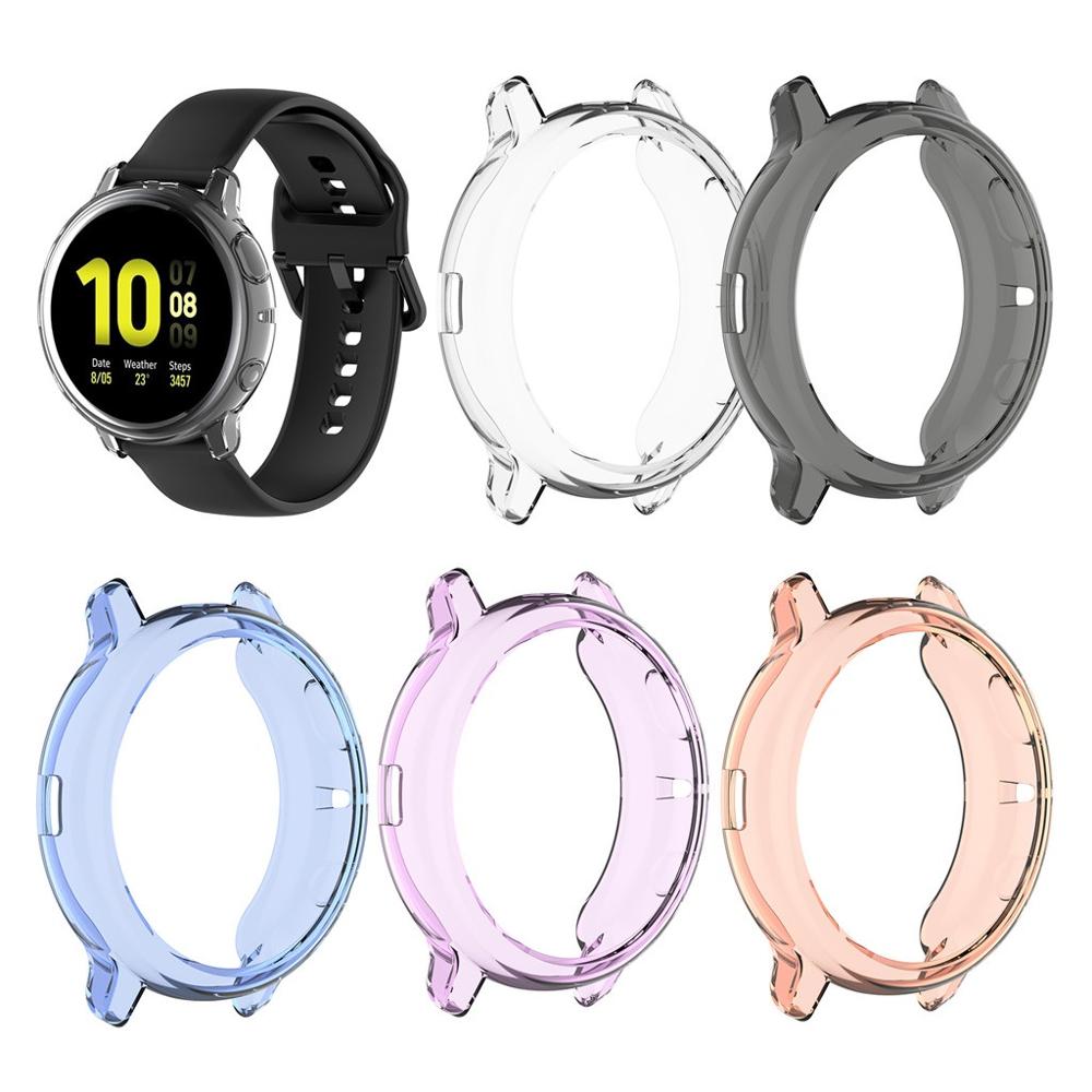 Screenprotector voor samsung galaxy watch active 2, ultradunne zachte siliconen volledige beschermhoes voor galaxy active 40/44mm
