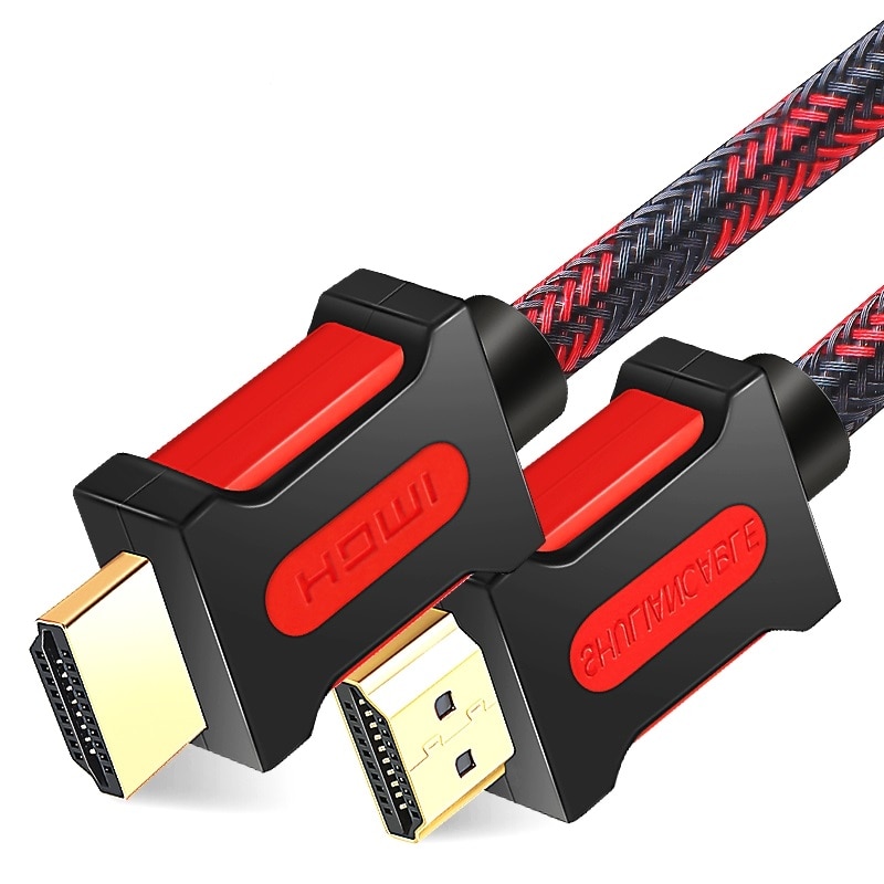 Lungfish HDMI Cable 2.0 4K/60Hz Gold Plated Plug HDMI to HDMI 1m 2m 3m 5m 10m 15m 20m for HDTV Laptop PS3/4 Computer cable hdmi: red black 2 / 10m