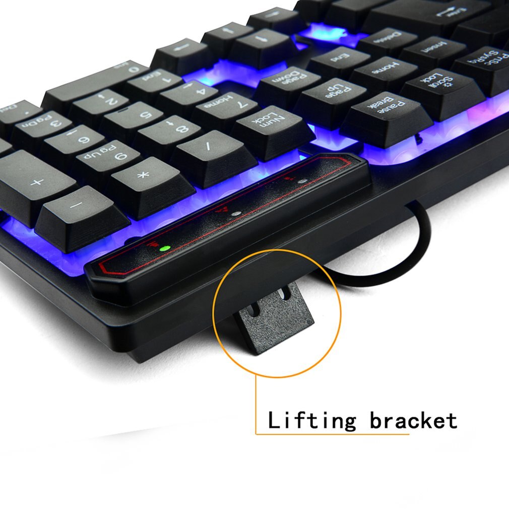 Colorful Illuminated gaming keyboard mechanical hand plastic panel floating keycap 19 key
