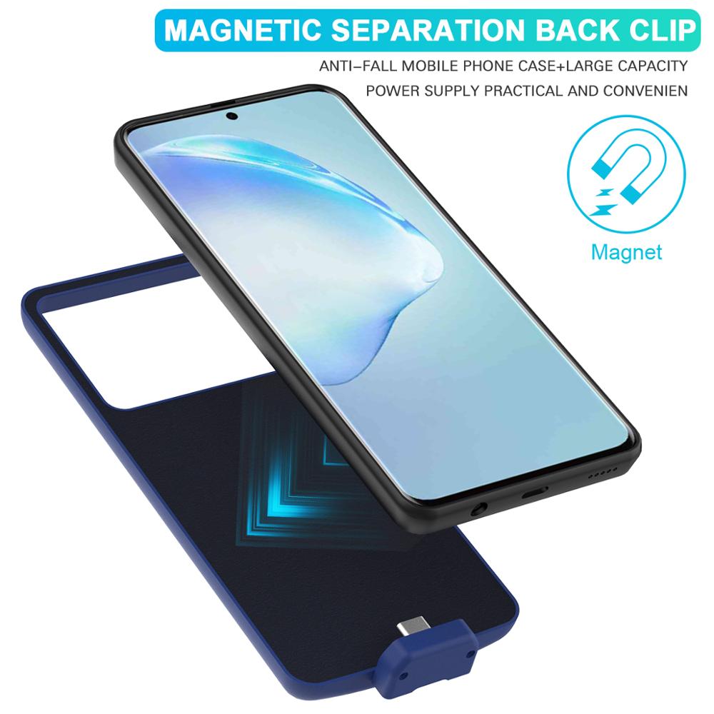 Cargador de batería de 7000mAh para Samsung Galaxy S20 Ultra Plus A71 A51, cargador de batería externo magnético