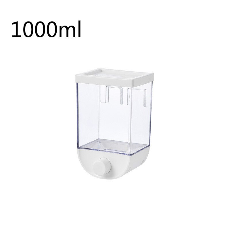 Distributeur de nourriture sèche mural distributeur de céréales boîte de rangement de Grain distributeur de nourriture sèche distributeur de conteneur pour produits en vrac: 1000ml