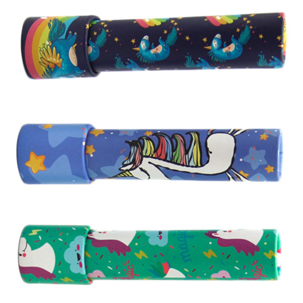 3pz di Carta caleidoscopio Poligono prisma caleidoscopio Poligono Specchio Tubo Ottico per I Bambini (Colorato)