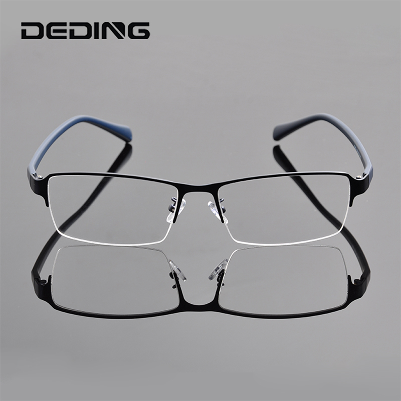 DEDING 60MM Business Oversized Eyewear Frame Super Large Optical Eyeglasses Half Frame Big Head Metal Big Size Glasses DD1455