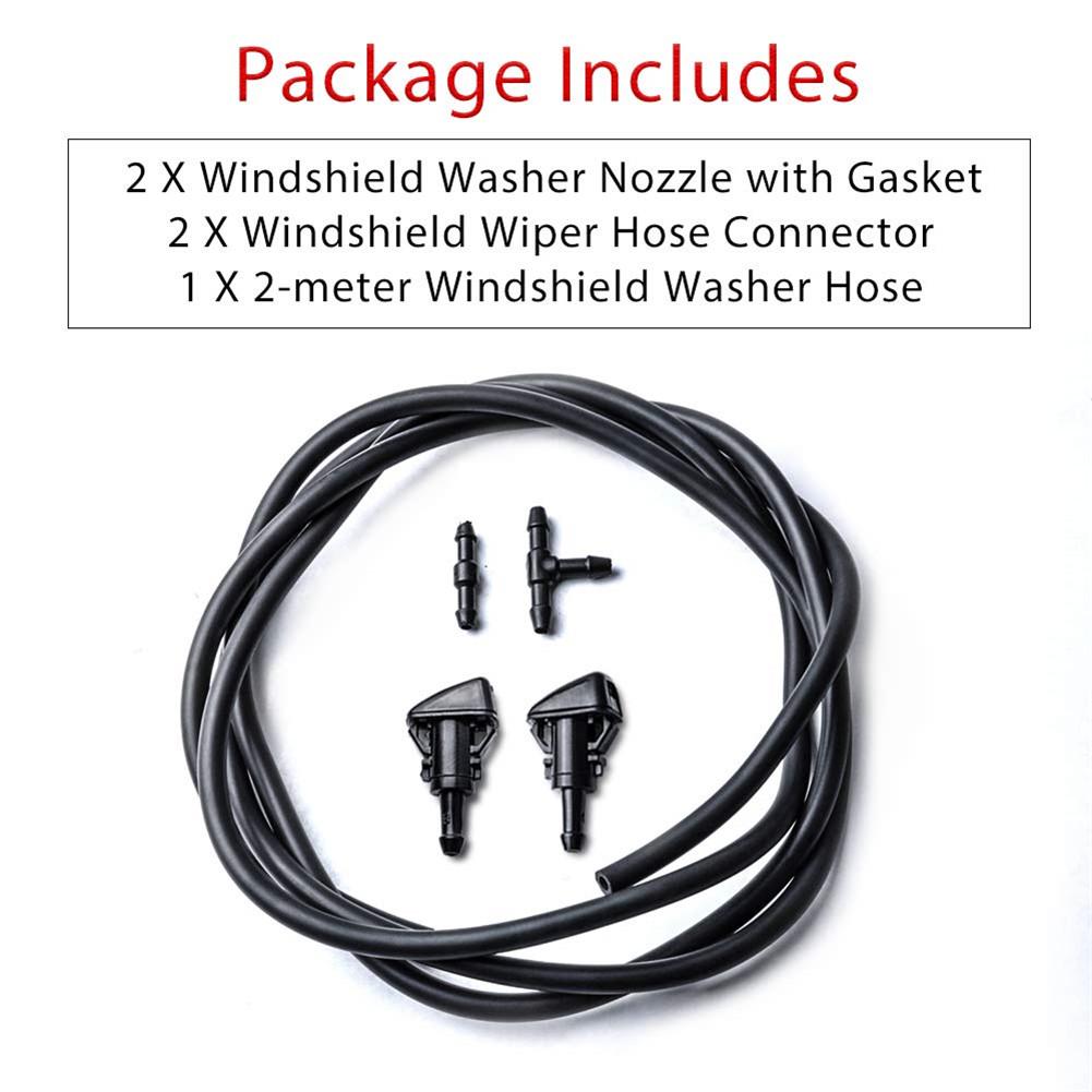 Windshield Washer Nozzles Kit with Sprinkler Hose Kit Car Accessories