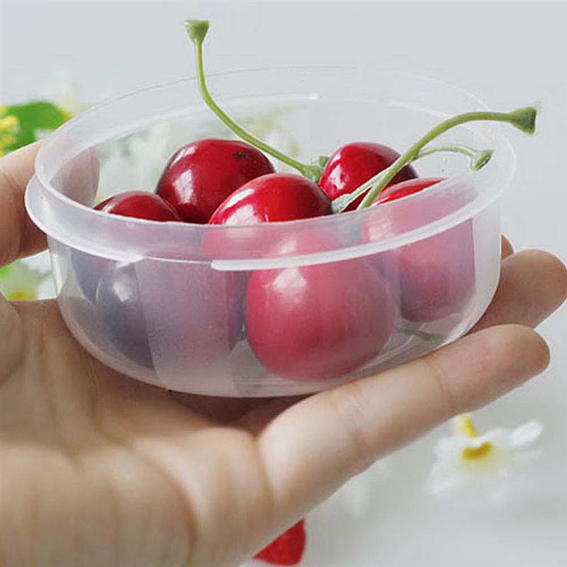 24 stk 150ml praktisk mini plastbolle oppbevaring matkasse rund mini crisper fryser mikrobølgeovn tilgjengelig