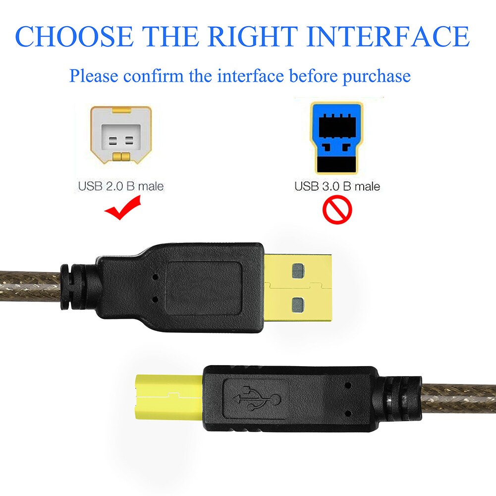 Extension Printer Kabel Usb 2.0 A Male Naar B Male Computer Wire Cable Cord Converter Connector Lijn Voor pc Laptop SMR88