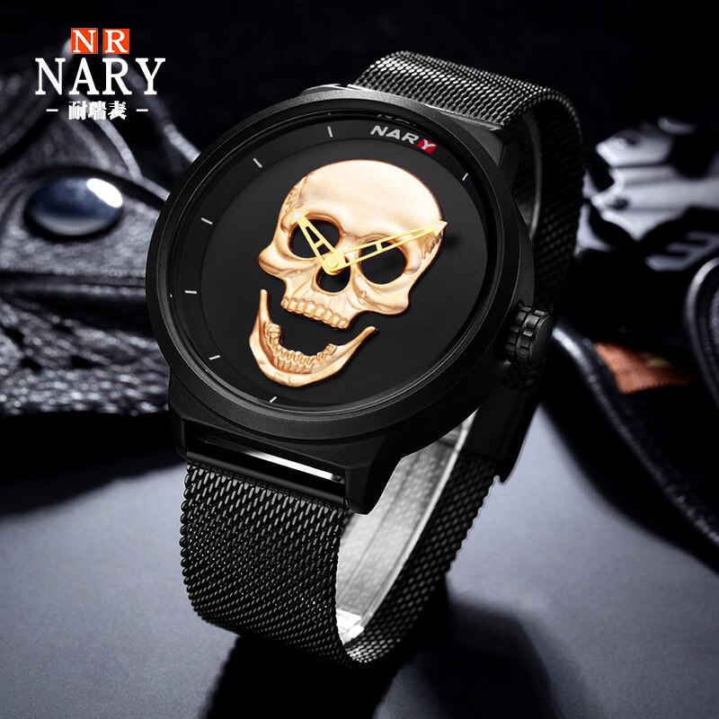 Stijl mannen persoonlijkheid sfeer schedel horloge horloges horloge