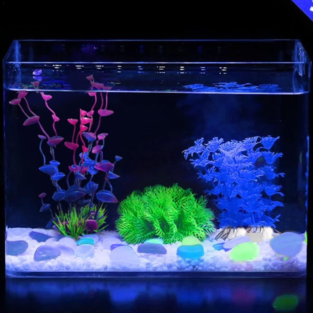 100 Stuks Lichtgevende Stenen Blauw Groen Gemengde Tuin Decor Lichtgevende Stenen Aquarium Steentjes Glow Stenen Aquarium Zwembad Decoratie