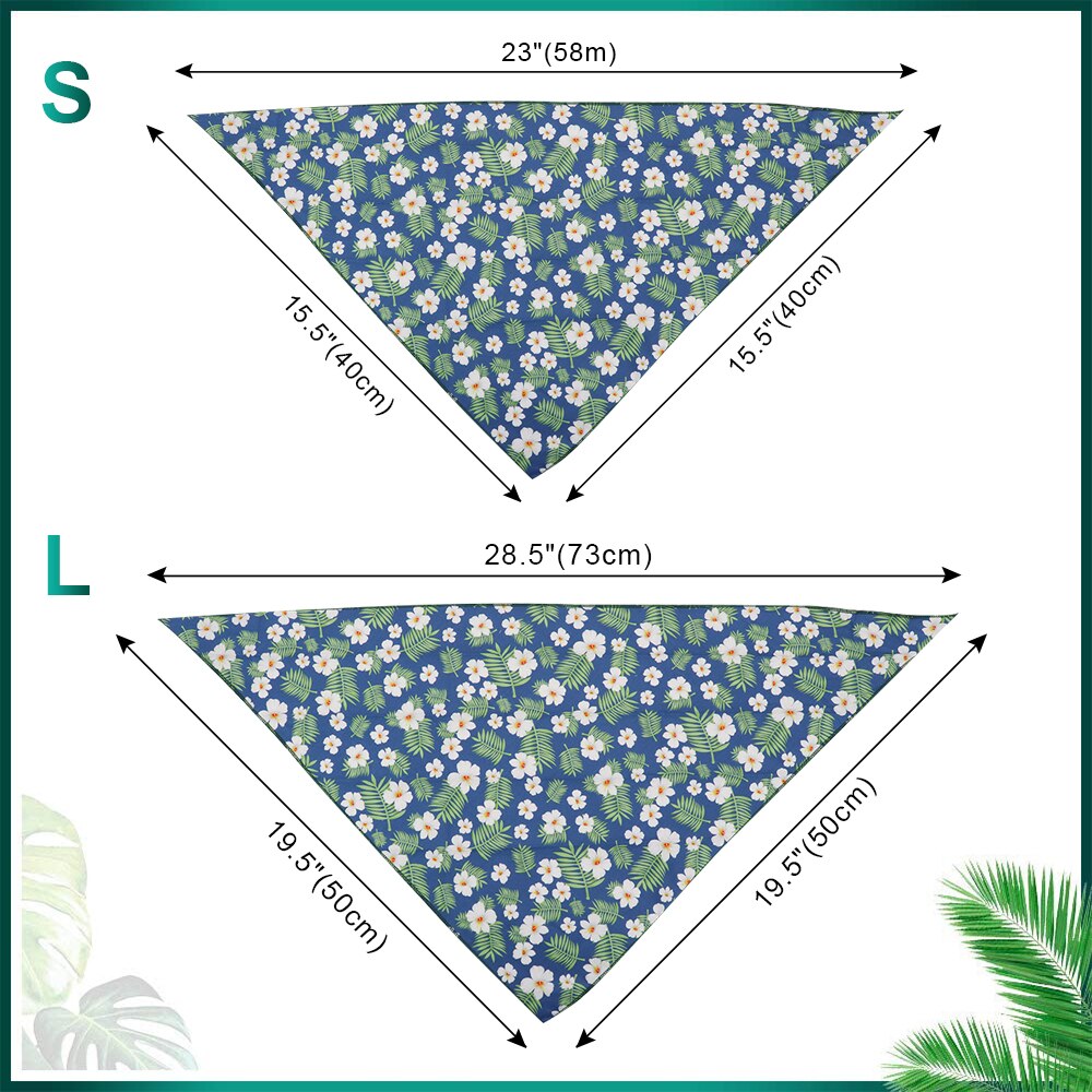 Bandana en coton doux pour chien, grand foulard imprimé à la , accessoire pour chiot, chaton, petit, moyen gabarit, chat