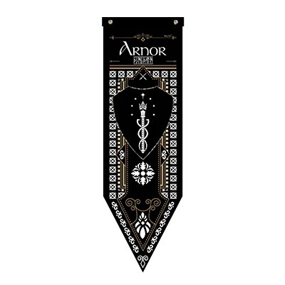 Erebor Arkenstone Lotr Flagge Rivendell Rohan Arthedain Ancalagon die Schwarz Saruman Wohnkultur Fahnen Banner Dekoration Valance S2: Arnor