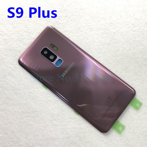 SAMSUNG Back Battery Cover For Samsung Galaxy S9 Plus s9+ G965 SM-G965F G965FD S9 G960 SM-G960F G960FD Back Rear Glass Case: S9 Plus purple