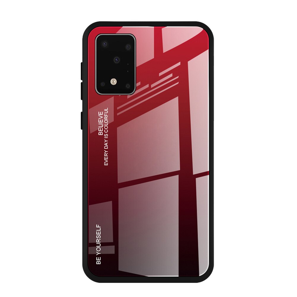 Luxus Gradienten Telefon Fall Für Samsung galaxy S20 Ultra S20 Plus Gehärtetem Glas Zurück Abdeckung Für Samsung galaxy A51 A71 coque: For Samsung S20 Plus / 5